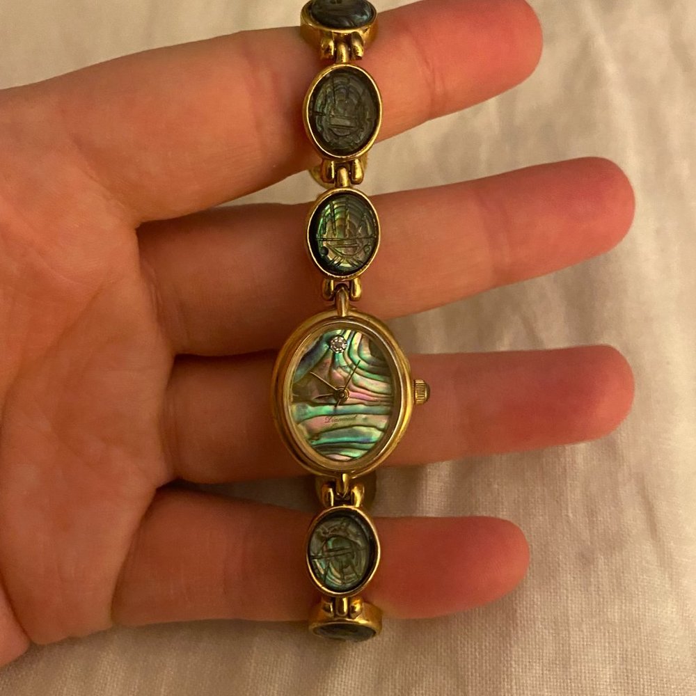 Turtled Design Watch with Gold Plated Exterior